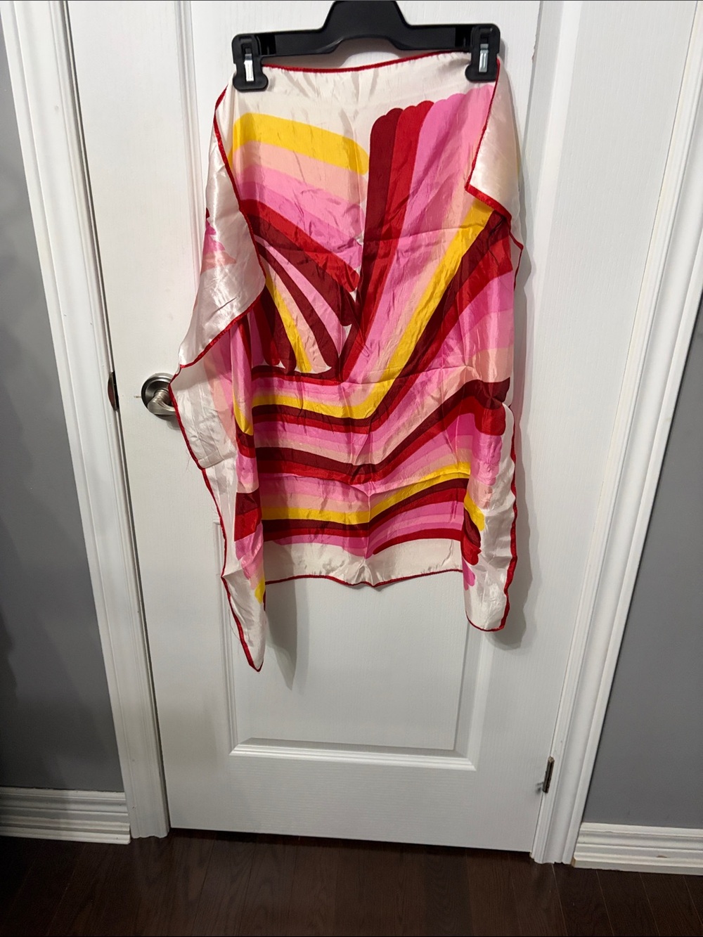 Silky Striped Pink and Red Women's Top